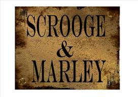 Charles Dickens Scrooge Christmas Carol Vintage Style Metal Sign Christmas Tin Sign Aluminum 20x30cm（7.8x11.8inch）