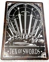 FUN TIN SIGNS Replica Vintage Metal Sign   TEN OF SWORDS Lot Aluminumtin sign 20x30cm（7.8x11.8inch）