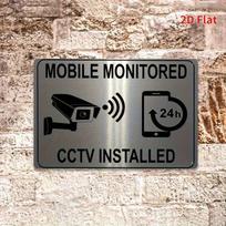 Vintage D Flat CCTV Sign Durable Iron WallMounted Door Plate xcm No Electricity Required for Home Office Security 20x30cm（7.8x11.8inch）