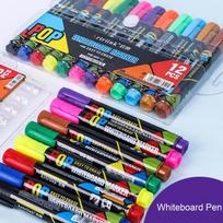 8 Colors POP Erasable Whiteboard Marker Refillable Ink Easy Erase Washable Pen for School and Office Teaching 8 color set