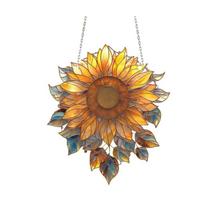 Sunflower Acrylic Wall Hanging Ornament With Spray Paint Surface For Living Space