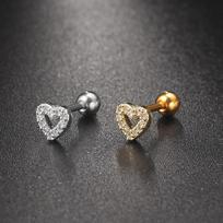 New Fashion Crown Ear Piercing Helix Earrings Women 1pc Sliver Gold Color Cartilage Ear Accessories Love Moon Star Earring Piercing Earrings