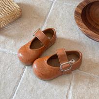 2026 Spring Girls' Korean Style Leather Mary Jane Shoes - Woven Soft Sole, Single Buckle Add 1 cm to foot length for shoe moliūgas