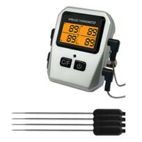 A25F-Tuya 100M Wireless Meat Food Thermometer Kitchen Cooking Tool Oven Grill BBQ Bluetooth Temperature Meter(Silver) NONE