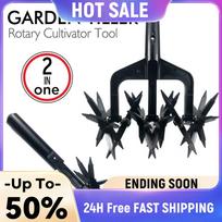 2 in 1 Garden Aerator Garden Soil Scarifier Ventilated Scarifier Gardening Rotary Tiller Garden Lawn Ripper for Garden China Mainland