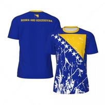 World Cup jersey Bosnia and Herzegovina Pattern T Shirt 3D Printed Sports Soccer T-shirt Football Short Sleeves Summer Tee Shirts Tops S