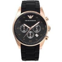Emporio Armani AR5906 Moteriškas Sportinis Laikrodis Rožinio Aukso 38mm juoda