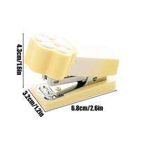 new Cat Paw Mini Stapler Cute Desktop Stapler For 2-15 Sheets, Portable Pocket Stapler For Kids Students Office School geltona