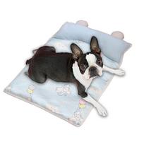 Cat Cooling Mat Pet Cooling Pad Bed Ice Sleeping Mat With Pillow For Indoor Outdoor Crate Cage Kennel Car Bedroom Post-Exercise