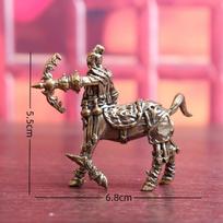 S-1 Pc Brass Centaur Horse Tail Ornament - Sagittarius Myth Craft Decoration, Desktop Office Home Decor For Constellation Gift bronza