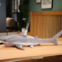 Hot Sale Real Life Great White Shark Plush Toys Soft Cotton Stuffed Abyssal Shark Plush Throw Pillow Funny Gift To Children 60cm pilka