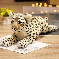 Gyvybingi minkšti pliušiniai leopardai, liūtai, tigrai, laukiniai gyvūnai, pliušiniai žaislai gimtadienio dovanoms 38cm leopardas