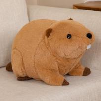 Karštas 1 vnt. 45cm/60cm mielas „Nutria Peluche“ žaislas, imituojantis gyvūnų lėles, Kawaii bebro pliušinis pagalvėlė, minkšta gimtadienio dekoro dovana 45cm tamsiai ruda spalva