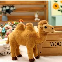 Cute Bactrian Camel Plush Toy Soft Stuffed Animal Doll Adorable Desert Camel Plushie for Kids Birthday Gift Home Educational Toy 27cm