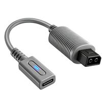TYPE-C Female Adapter For Wii Game Console Power Cord Gray 12cm Type C Adapter pilka spalva