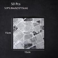 50Pc Oil-absorbing Newspaper Kitchen Oil-proof Wax Paper Fries Fried Chicken Oil-absorbing Paper Bread Bake Separating Pad Paper