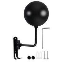 180° Rotating Wall Mount Helmet Rack w/Hooks - Heavy Duty Motorcycle & Bike Helmet Organizer for Garage Home Space Saving