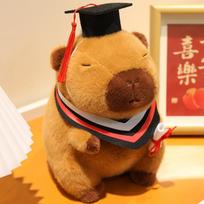 20/25cm Cute Stuffed Animal Dolls Bachelors Cap Capybara Plush Toy Plush Capybara Toy Graduation Gifts for Boys Girls Student 20cm raudona