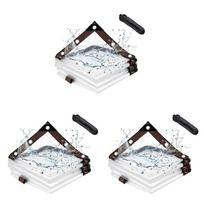 A84E-3Pcs 6.6X6.6 FT Clear Waterproof Tarps, Tarp With,Clear Tarps For Patio,For Covering Henhouse Porch Canopy Plant Camping skaidri