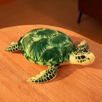 Laukinės jūrinės vėžlio pliušiniai žaislai Kimštas gyvūnas Po jūra Vėžlio apkabinimo pagalvė Mielas draugas Lėlė Dovanos vaikams 32cm žalia