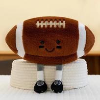 Cute Cartoon Soft Stuffed Plush Football Basketball Volleyball Black 8 Rugby Doll Toy Simulation Ball Pillow Room Decoration Diameter 28cm