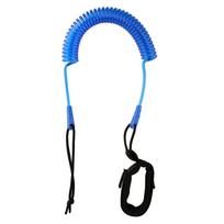 Coiled Leash Leg Rope Kit 10 Feet Surfing Board Stand Up Paddle Board Surfboard Portable Safety Watering Elements mėlyna
