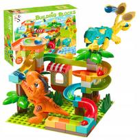 Dinosaur Blocks Ball Track Catapult Big Dino 78 Pcs For Children
