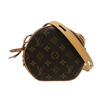 [Pre-Owned] Boîte Chapeau Souple Zipper Closure Leather Canvas Handbag Shoulder Bag Small - Very Good #1G0GBYT ONE SIZE