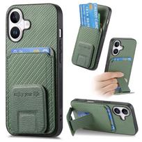 For Huawei Enjoy 80 90 Mate Nova 14 Pura 70 Air Ultra Max Pro Plus Case Carbon Fiber Full Coverage Shockproof Cover Card Holder Car Magnetic Mount Huawei Mate 80 Pro Max žalia