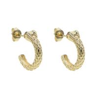 Promotion Gold Plated Fashion Women High Polish Snake Hoop Earring