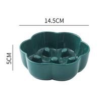 Neck Guard Slow Feeder Bowl Large Diameter Pet Food Bowl Ceramic Raised Pet Bowl  Household Use Style  E