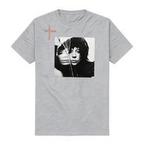Women Clothing Lady Gaga Short Sleeve Soft Pure Cotton Summer T-shirt Grunge Fashion Style Unisex Streetwear Printing Tshirt XS pilka spalva