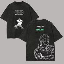 JJK Kinji Hakari Tshirt Jujutsu Kaisen Always Bet On Jackpot Oversized Vintage Acid Wash Curses Print Tee M