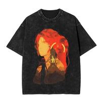 Man TShirt Clair Obscur Expedition 33 Washed TShirts Hippie Funny Game Summer Tees Street Style Casual Clothing Plus Size S