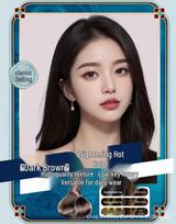 Miao Ran HF-1199 Plant-Based Hair Dye: Gentle, Gray-Covering Home Hair Dye, Non-Pungent Formula 210ml tamsiai ruda spalva