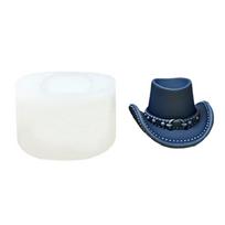 Cowboy Hat Silicone Candle Molds for Epoxy Resin Making Candle Soap Multunction Silicone Mould Temperature Resistant white
