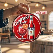 D Flat  One Piece of D Flat Round Aluminum Sign Featuring Soda Cheers Perfect for Festive Beverage Themes This Retro 20x20cm(8x8inch)