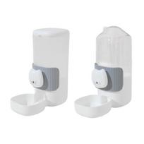 2PCS Automatic Dog Feeder Hanging Mount Space Saving Cartoon Cats Design Pet Water Dispenser Dishwasher for Home Decors pilka spalva