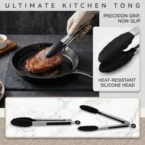 Heat Silicone Food Tongs for Baking, BBQ and Kitchen Use S juoda