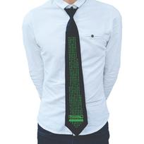 Rainbow LED Light Tie Narrow Neon Flashing Glow Rave Party Necktie Adjustable Hip-hop Luminous Cravat Night Club Bar Party Props