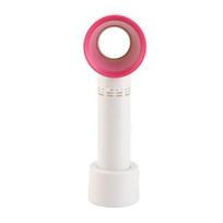 Handheld Bladeless Fan USB Rechargeable 2000mAh Cooling Safe Eyelash Dryer Fan for Salon White balta