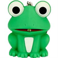 Lovely Animal Green Frog Key Chains LED Light Lighting Keychain  Bag Decoration žalia