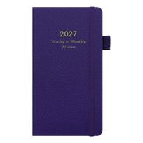 Pen Loop Weekly Planner Leather Monthly Planner New 2027 Planner Notebook  Daily Scheduling tamsiai violetine spalva