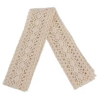 1 vnt. Smėlio spalvos nėrimo nėrinių juosta, 4 cm pločio, „pasidaryk pats“ siuvimo nėriniai, elegantiškas medvilnės nėrinių apvadas, dekoravimui beige