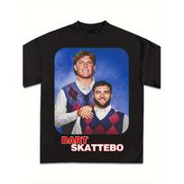 67Jaxson Dart & Cam Skattebo Step Bro's Graphic T-Shirt - Heavyweight Football Tee with Step Brothers Logo, Hot Transfer Print, Slim Fit Short Sleeve S juoda