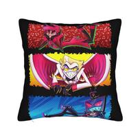 Alastor Lucifer Vox Hazbined Hoteled Pillowcase Printed Polyester Cushion Cover Gift Pillow Case Cover Home Square 40*40Cm Peach skin 18*18(CM)-1Pcs