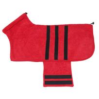 Pet Bathrobe Quick Dry Absorbent Dog Clothes Microfiber Pet Dog Supplies XS raudona