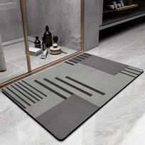 Diatom Mud Vonios Kilimėlis Tualetas Neslystantis Kilimėlis Durų Kilimėlis Vonios greitai džiūstantis sugeriantis kilimėlis Tualeto durys 40*60CM gray