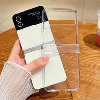 Clear Phone Case For Samsung Galaxy Z Flip 6 5 4 3 5G Shockproof Folding Transparent Hard Cover For Samsung Z Flip5 Flip4 Flip3 For Samsung Z Flip 5