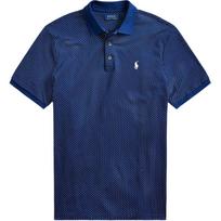 Polo Ralph Lauren Logo Embroidered Slim Fit Ribbed Short Sleeve Polo Shirt Men Polo Shirts Blue MNPOKNI1N820596-400 XS blue